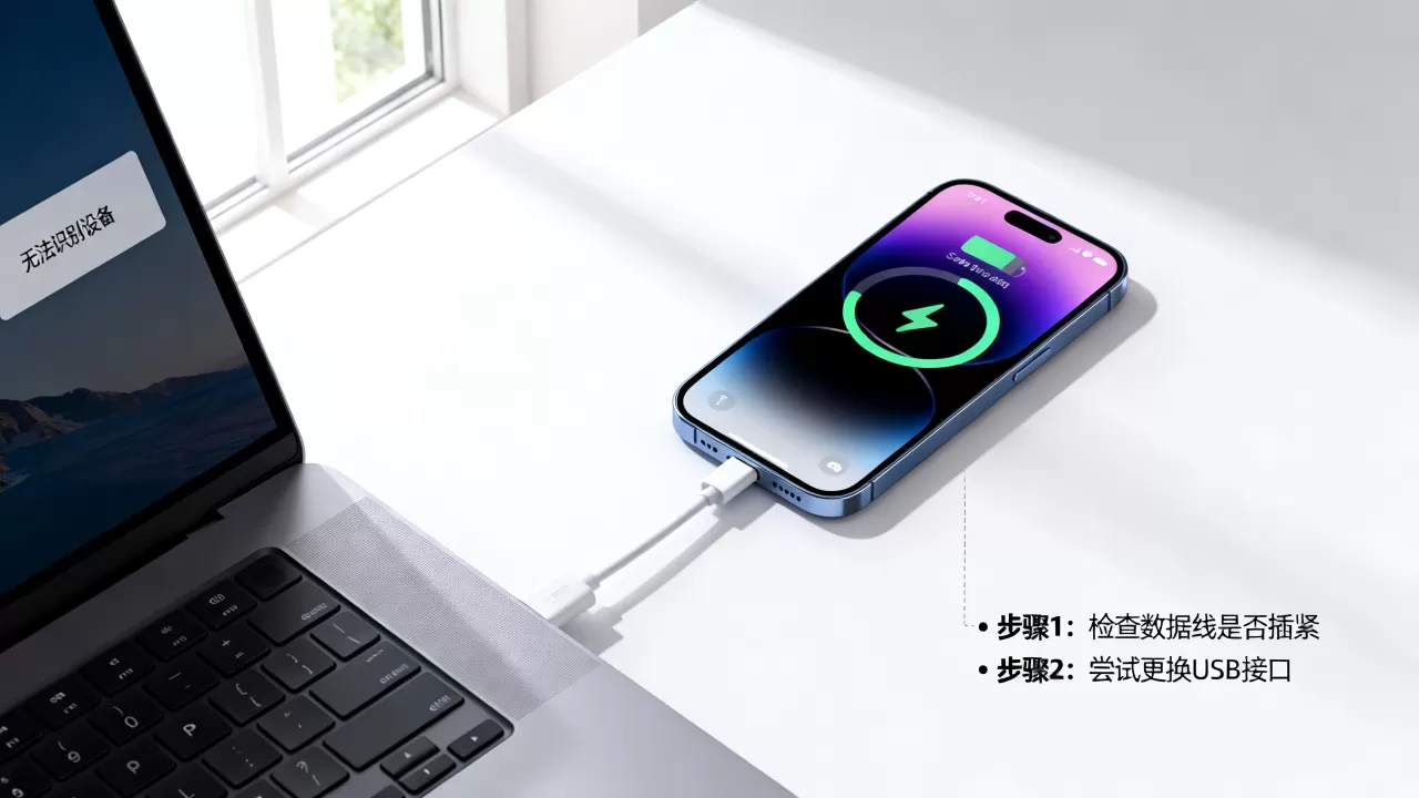 iphone在电脑上不能充电怎么办？电脑无法识别iphone充电
