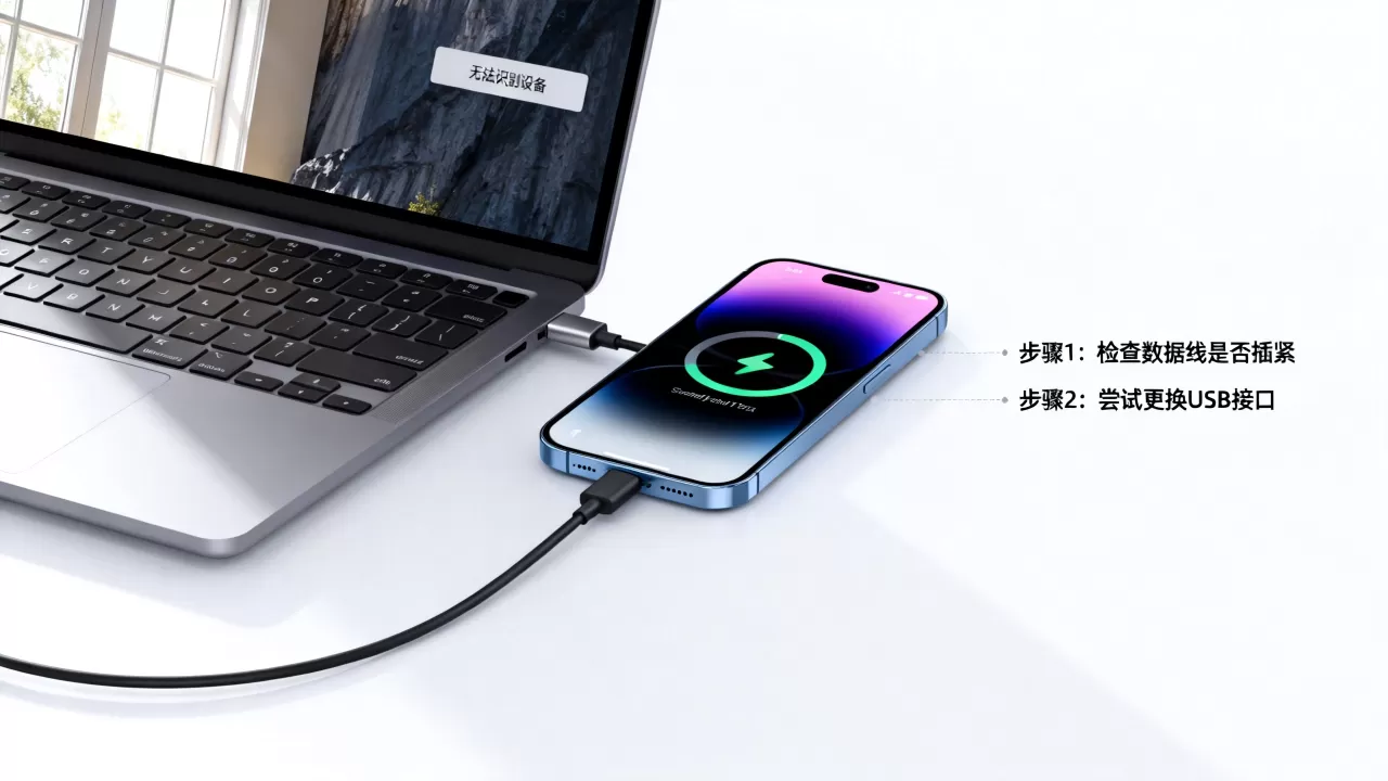 iphone在电脑上不能充电怎么办？电脑无法识别iphone充电