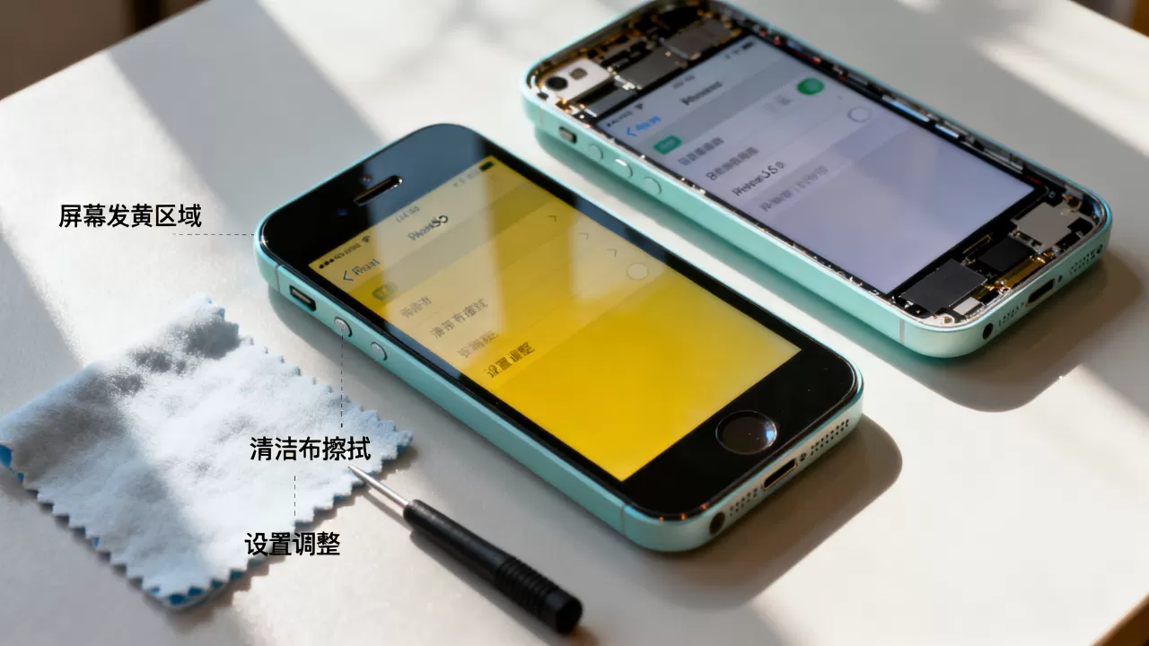 iphone5c黄屏怎么解决？苹果手机屏幕发黄原因及修复方法