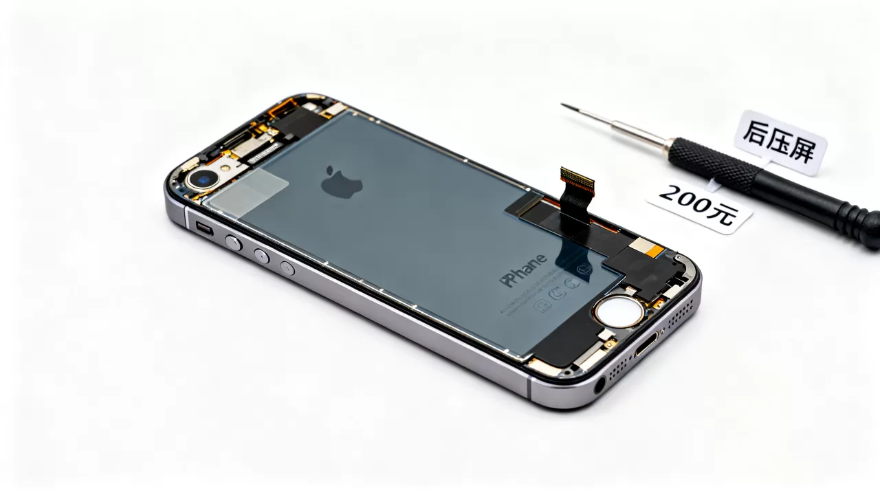 iphone5后压屏，iphone5后压屏多少钱