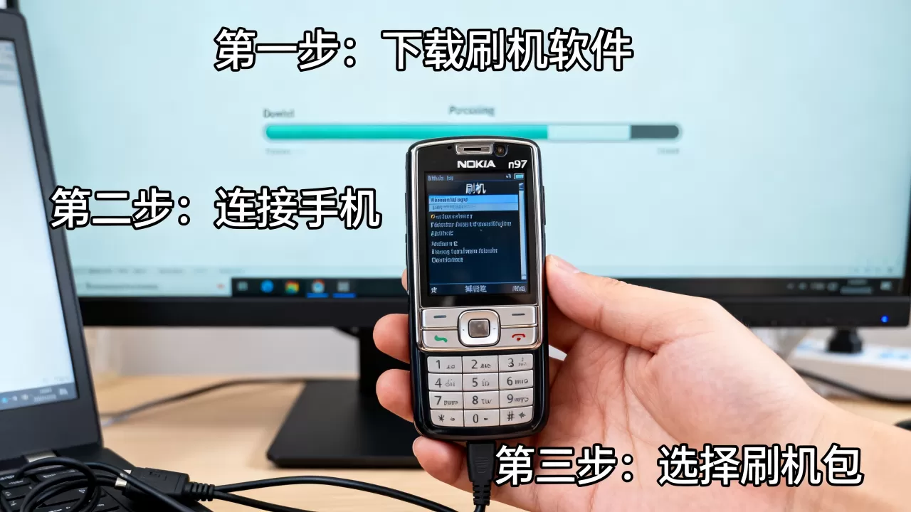 诺基亚n97刷机软件怎么用，n97刷机教程