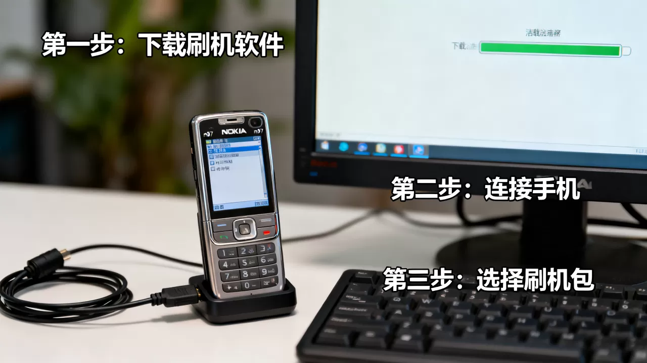 诺基亚n97刷机软件怎么用，n97刷机教程