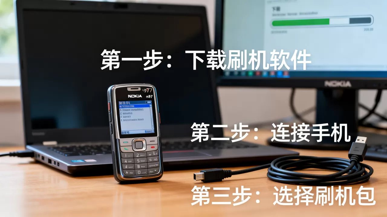 诺基亚n97刷机软件怎么用，n97刷机教程