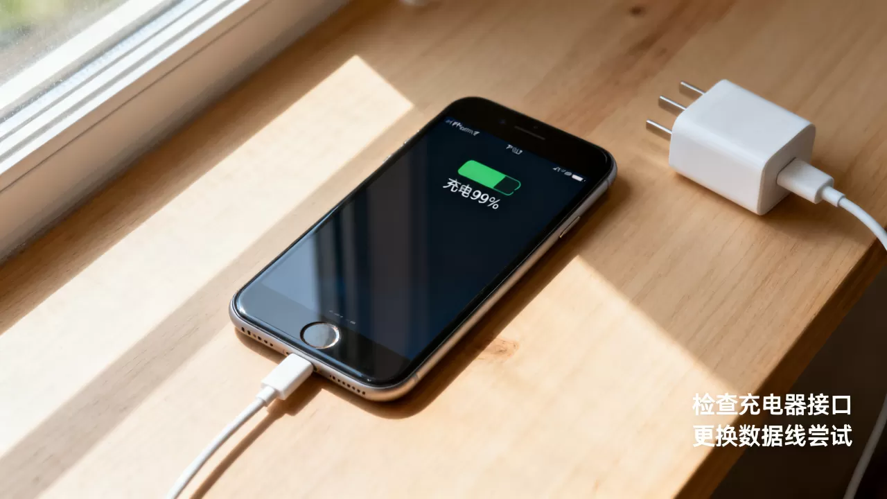 iphone7plus充电99%停住怎么办，iphone7plus充电