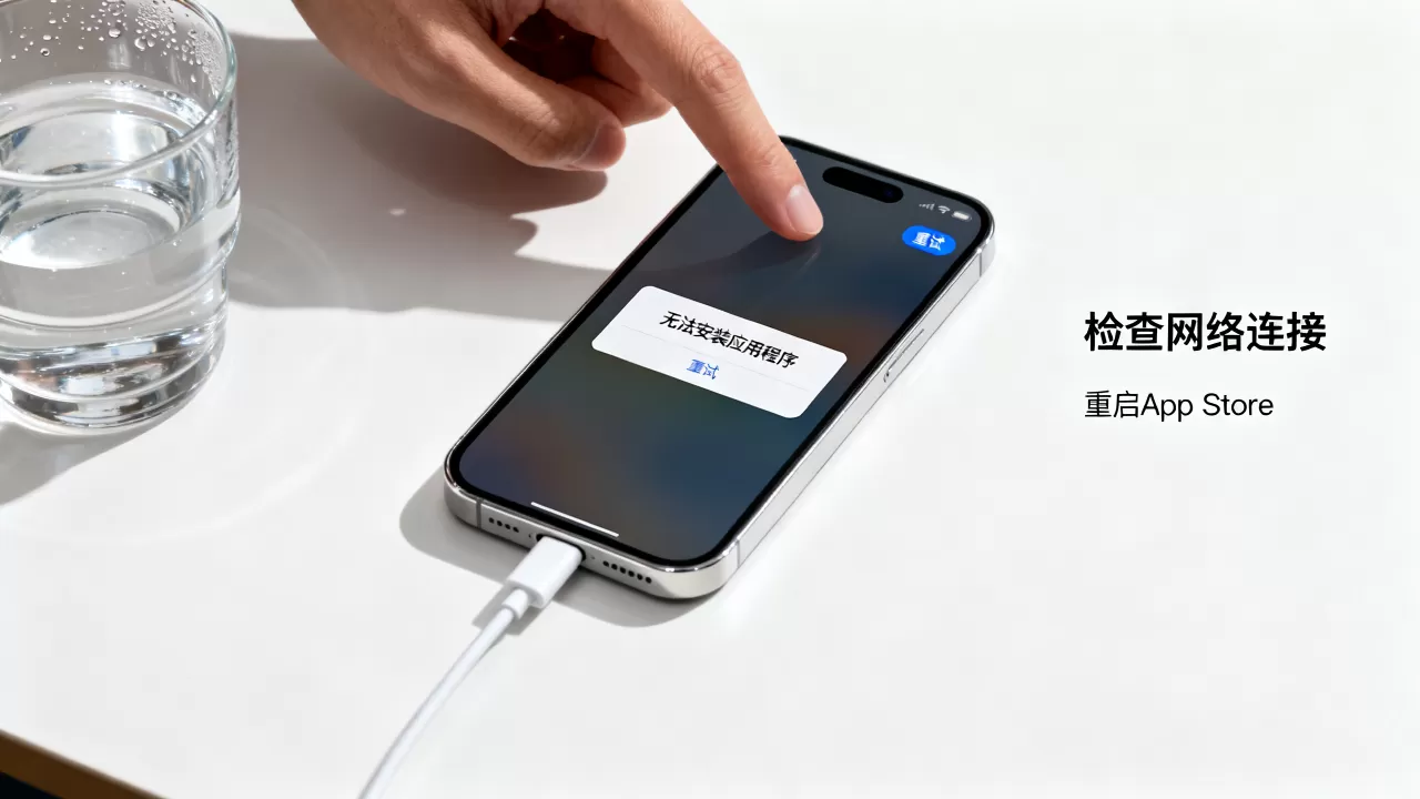 iPhone无法安装应用程序怎么办，iPhone应用商店下载失败解决方法