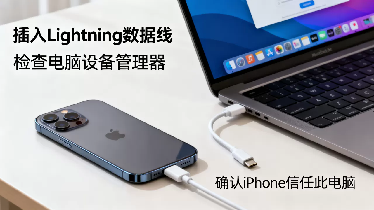 iPhone连接电脑不显示怎么办，iphone连电脑没反应