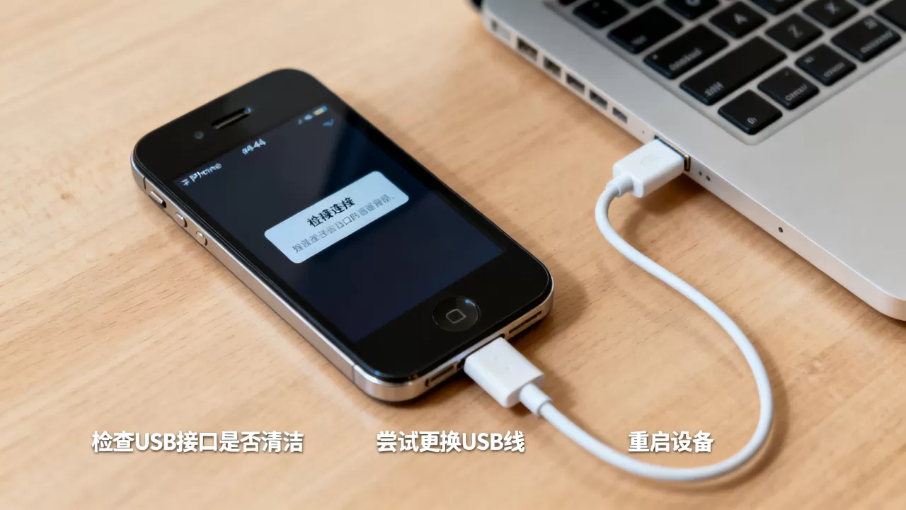 iphone4s usb连接不上怎么办，iphone4s usb连接