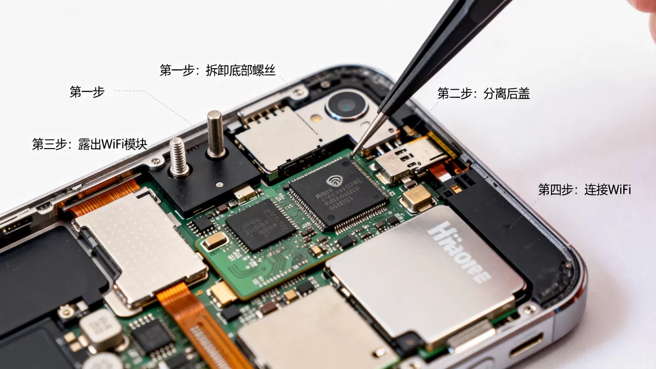 iphone4拆机wifi教程，iphone4拆机wifi怎么连
