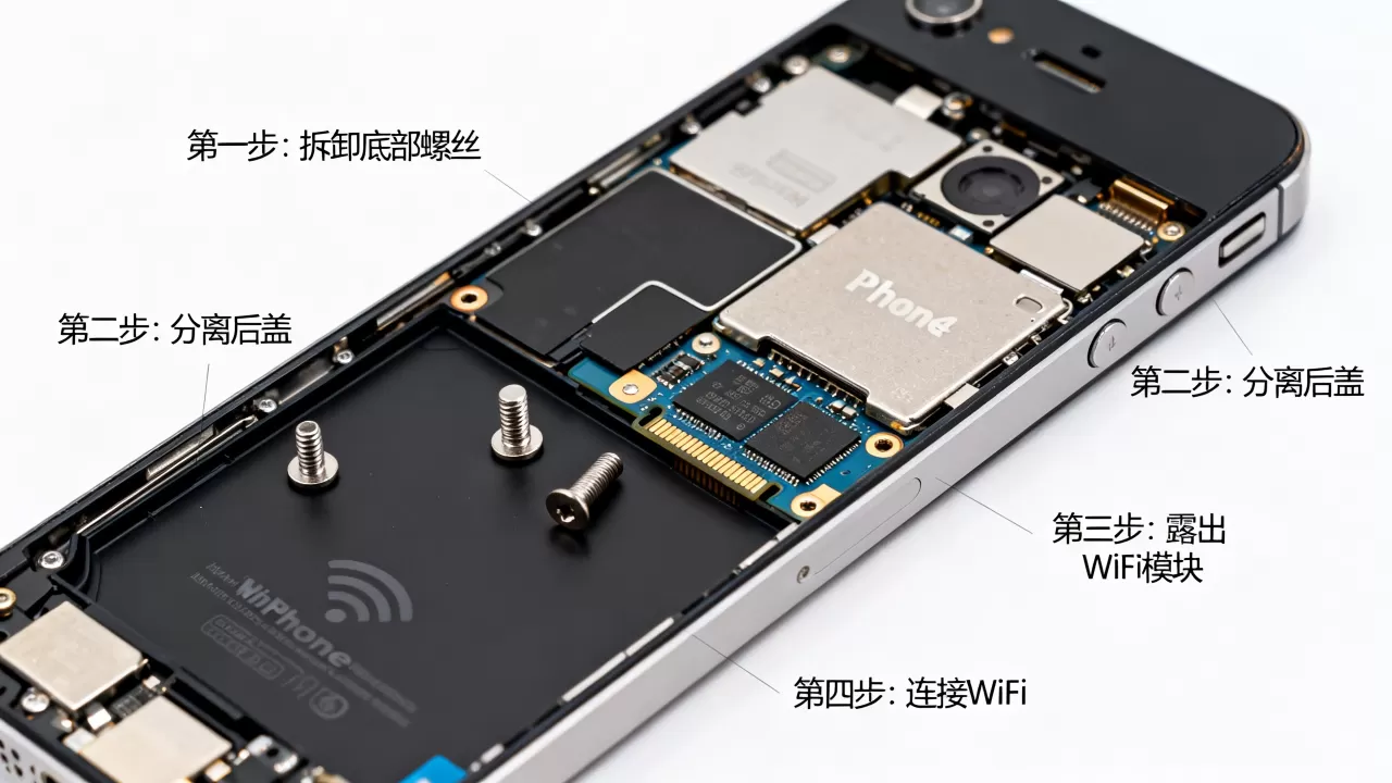 iphone4拆机wifi教程，iphone4拆机wifi怎么连