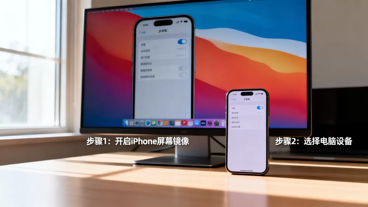 iphone与电脑屏幕共享怎么操作,iphone投屏到电脑 iphone与电脑屏幕共享怎么操作,iphone投屏到电脑