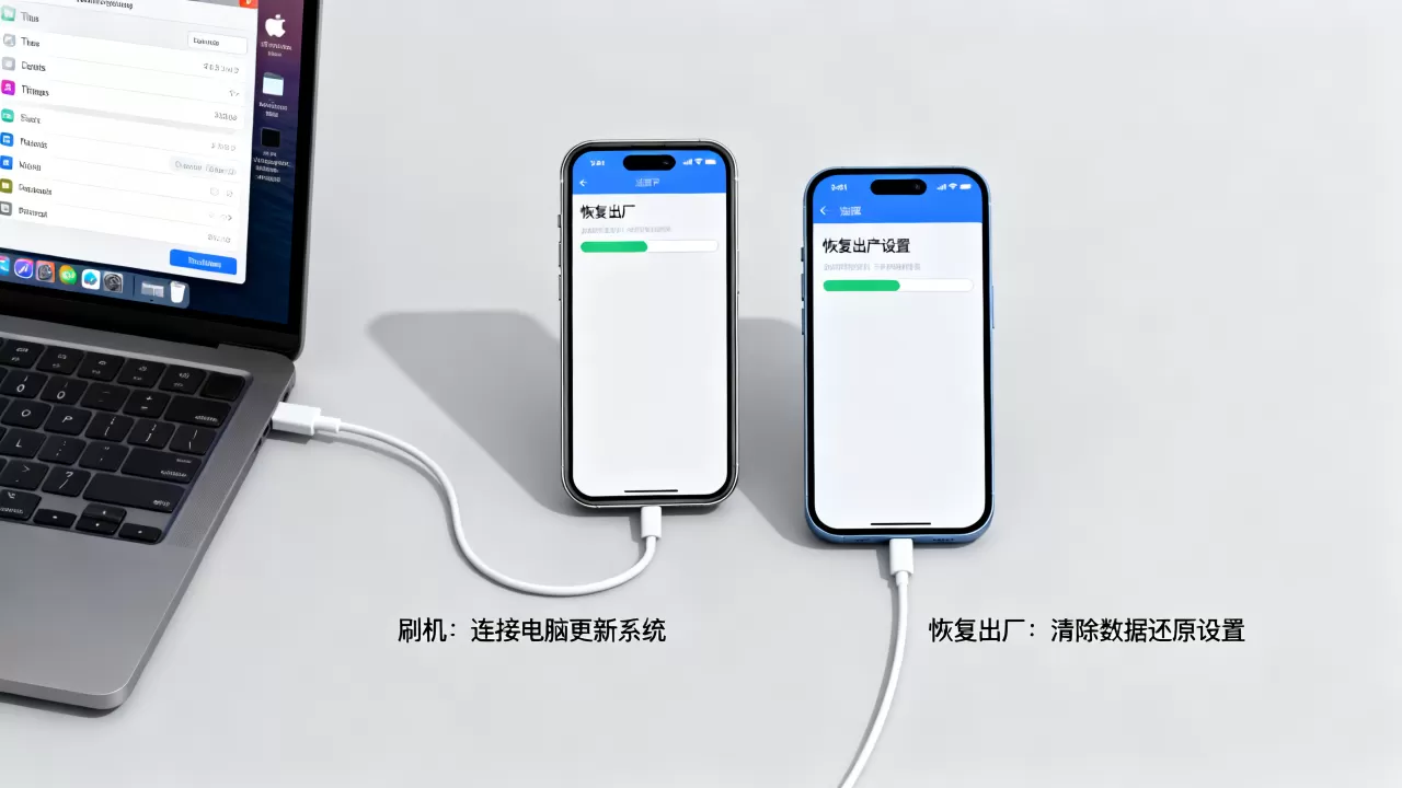 刷机和恢复iphone的区别,iphone刷机与恢复出厂设置有什么区别 刷机和恢复iphone的区别,iphone刷机与恢复出厂设置有什么区别