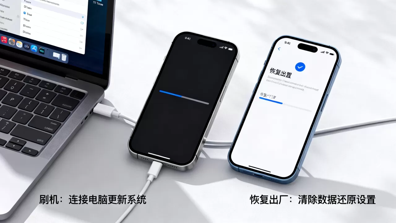 刷机和恢复iphone的区别,iphone刷机与恢复出厂设置有什么区别 刷机和恢复iphone的区别,iphone刷机与恢复出厂设置有什么区别