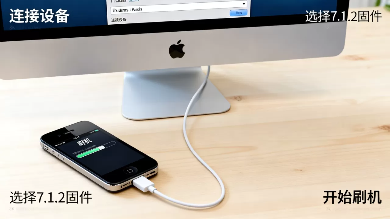 iphone4s 7.1.2 刷机教程，iphone4s降级7.1.2