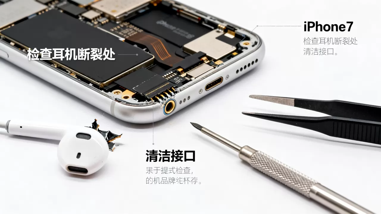 iphone7耳机断，iphone7耳机接口坏了怎么修