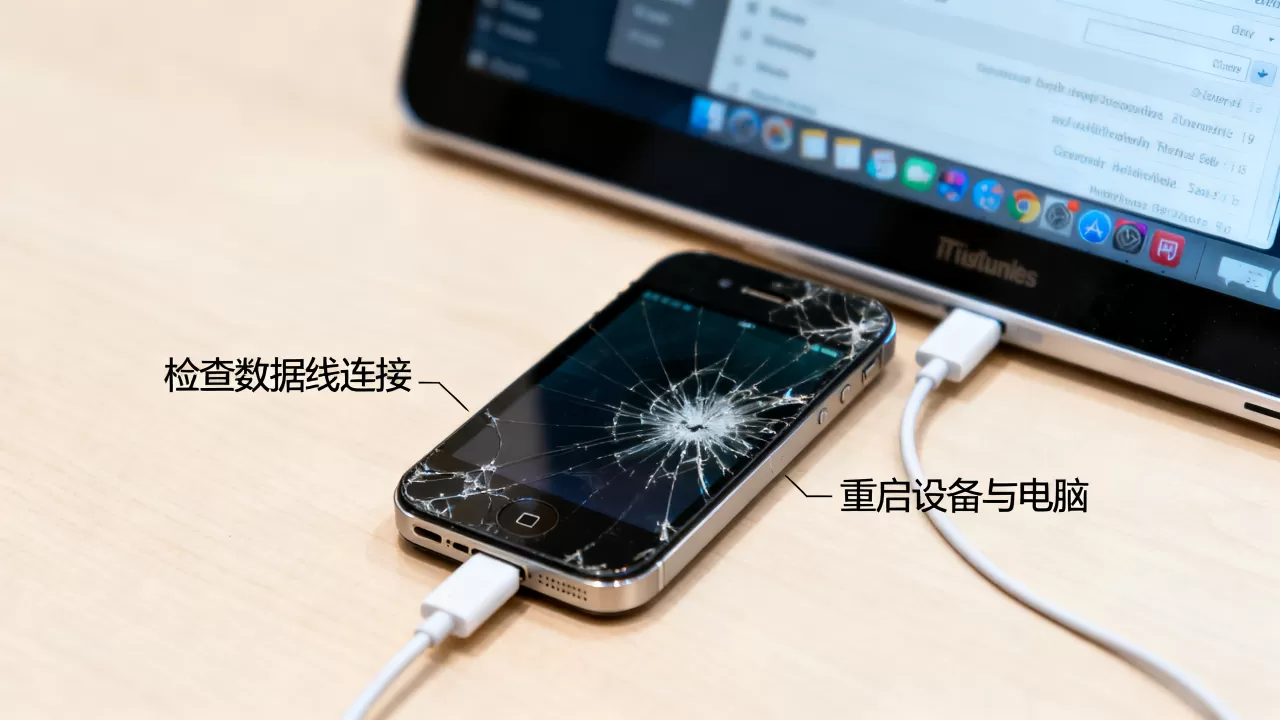 iphone4屏幕itunes连不上，iphone4屏幕坏了怎么连接itunes