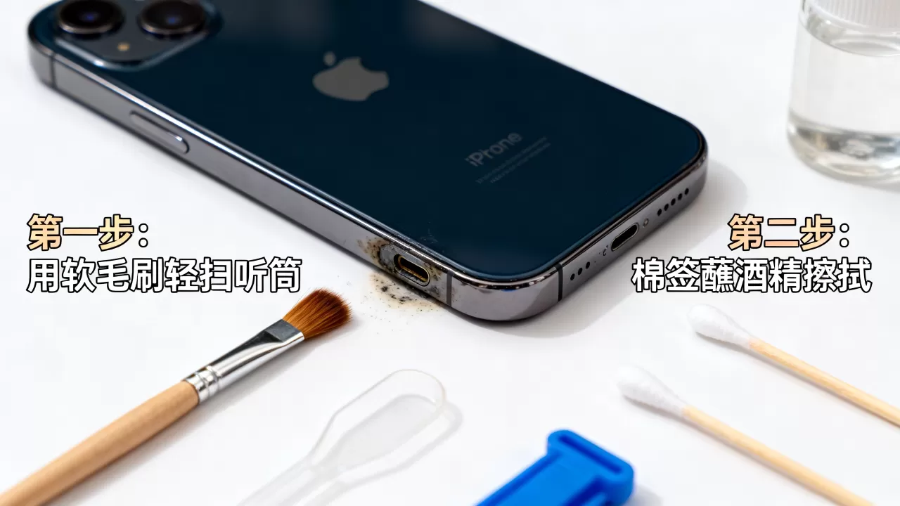 iphone听筒脏了怎么清理？iphone听筒堵塞影响通话