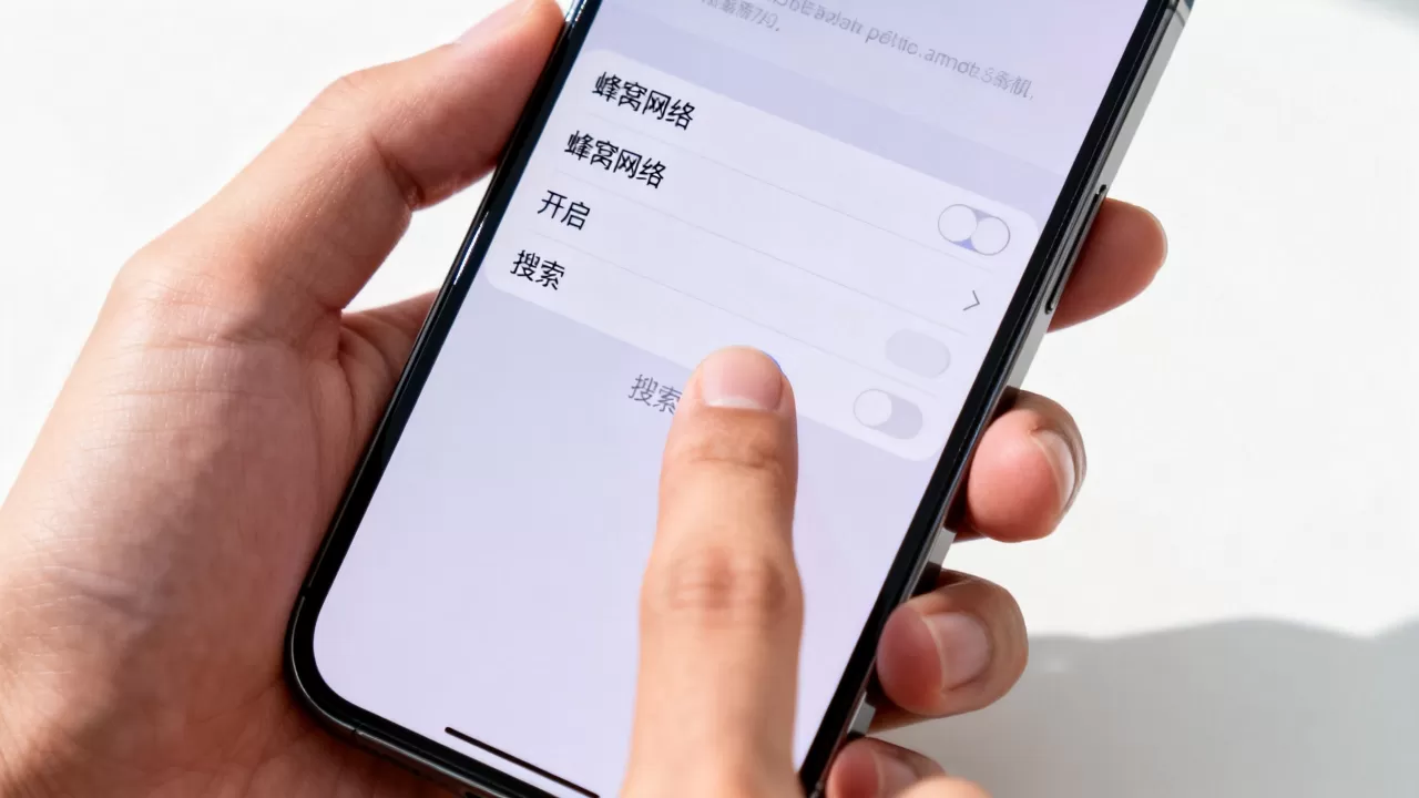 iphone蜂窝网络怎么开，iphone蜂窝网络搜索