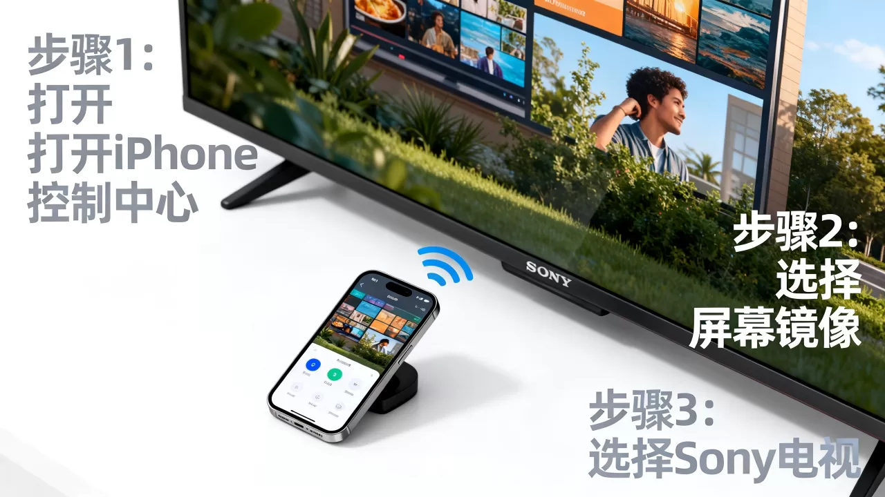 iphone怎么镜像屏幕到sony电视,iphone投屏sony iphone怎么镜像屏幕到sony电视,iphone投屏sony