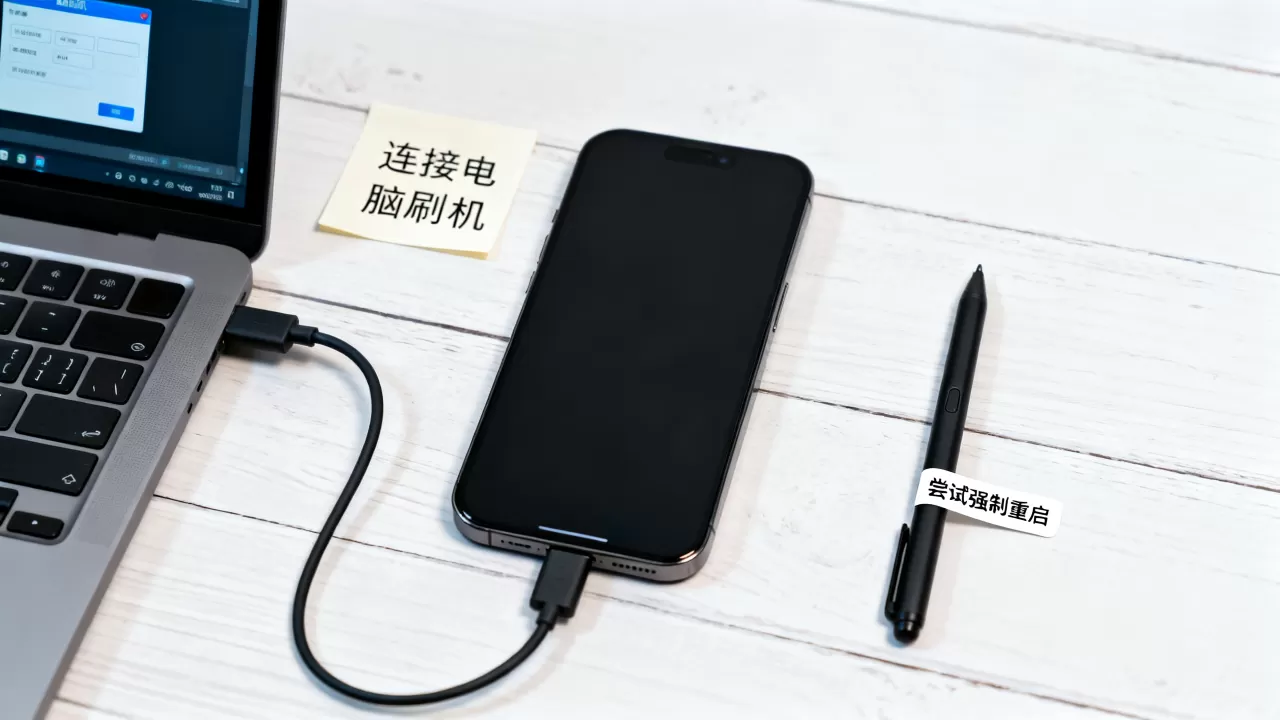 手机开机后黑屏刷机，手机黑屏无法开机怎么办