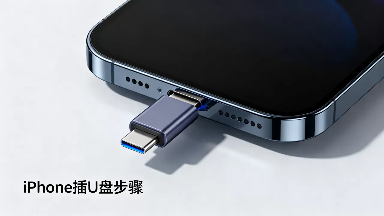 iphone怎么插u盘，iphone插u盘
