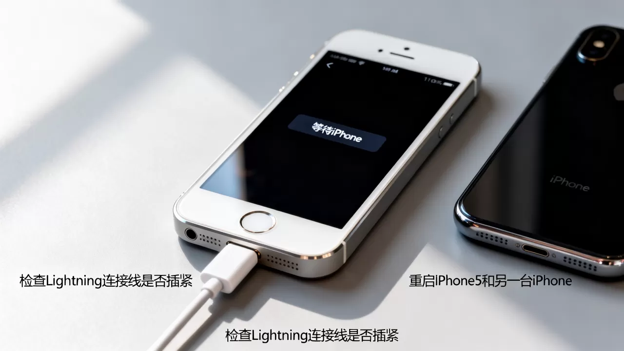 iPhone5正在等待iPhone,iPhone5等待连接怎么解决 iPhone5正在等待iPhone,iPhone5等待连接怎么解决