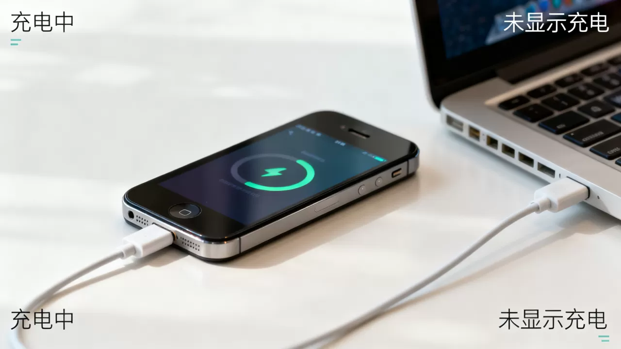 iphone4连接电脑充电，iphone4连接电脑充电不显示