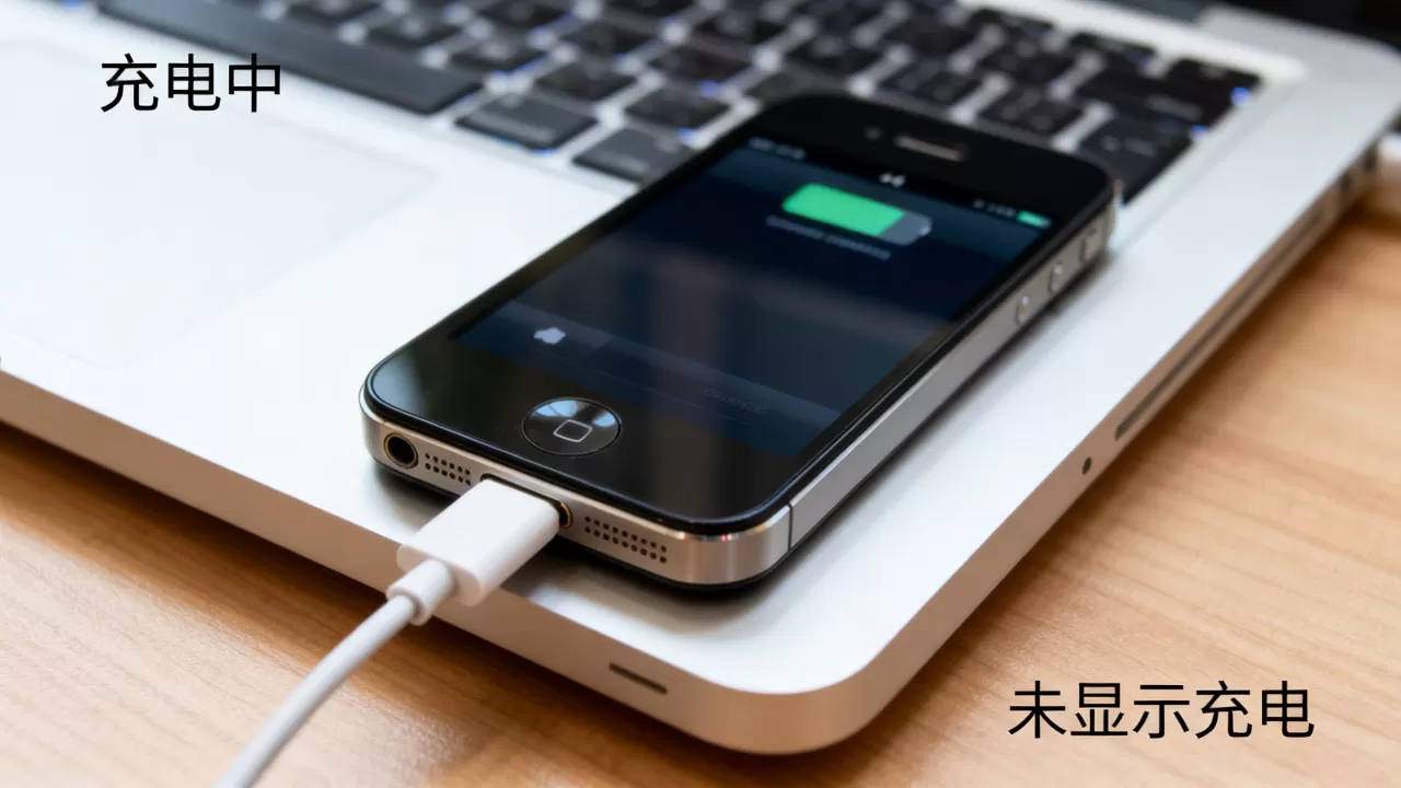 iphone4连接电脑充电，iphone4连接电脑充电不显示