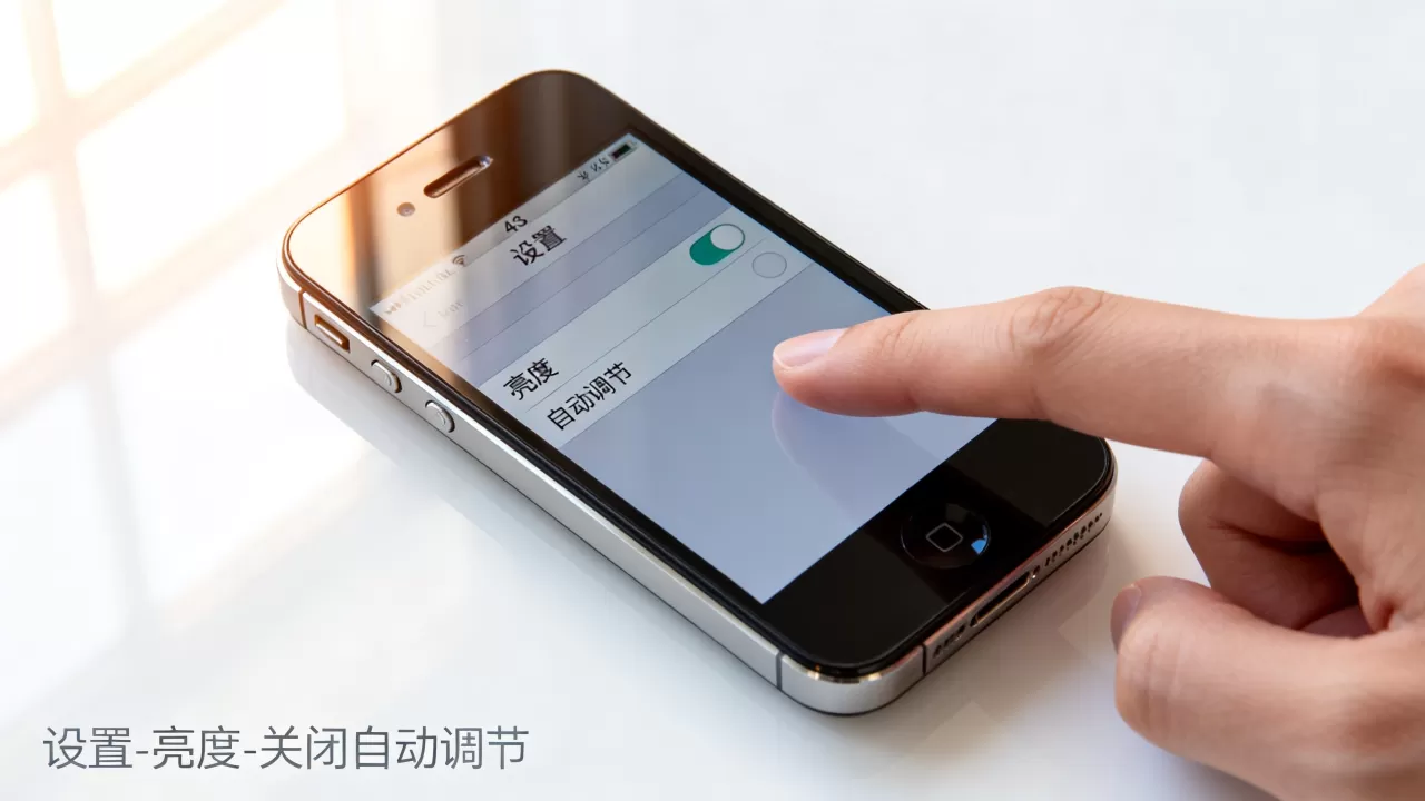 iphone4s自动调节亮度怎么关，iphone4s自动亮度调节