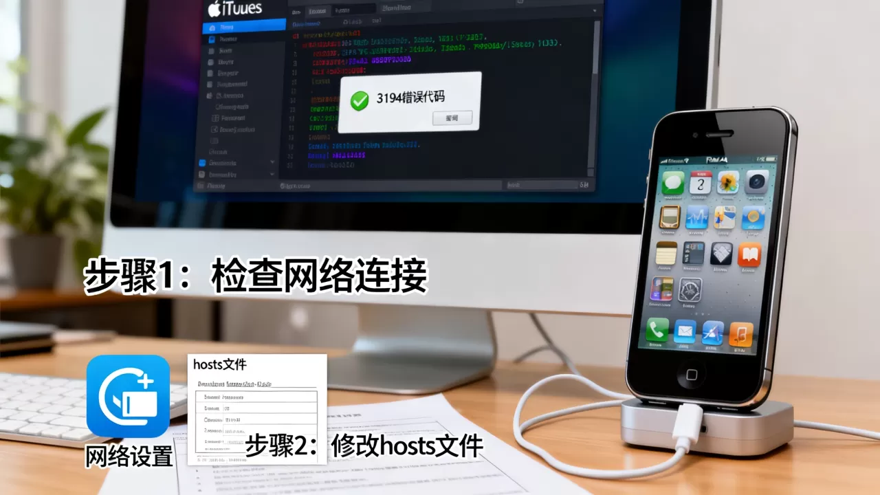 iphone4s刷机3194报错怎么办？iphone4s刷机3194错误代码解决方法