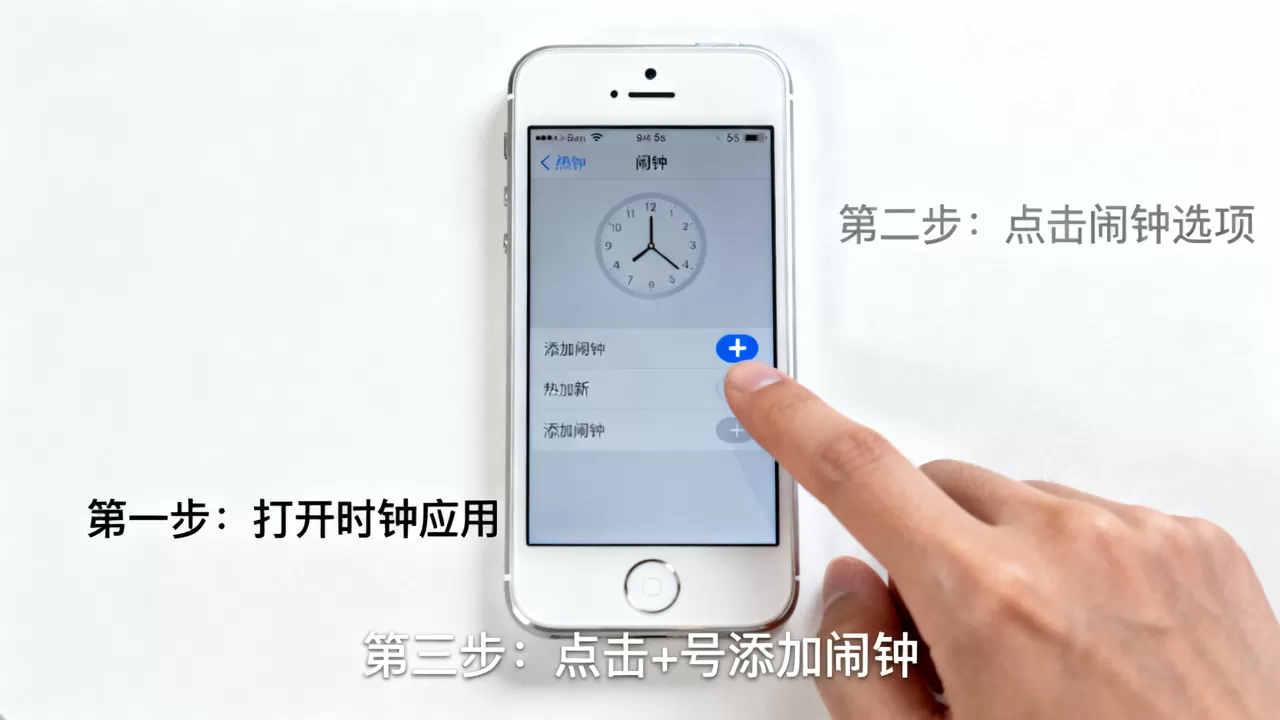 iphone5s怎么设置闹钟，iphone5s设置闹钟的具体步骤