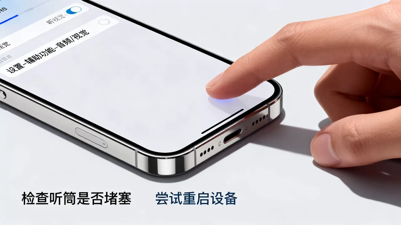 iphone听筒设置在哪里设置，iphone听筒没声音怎么办