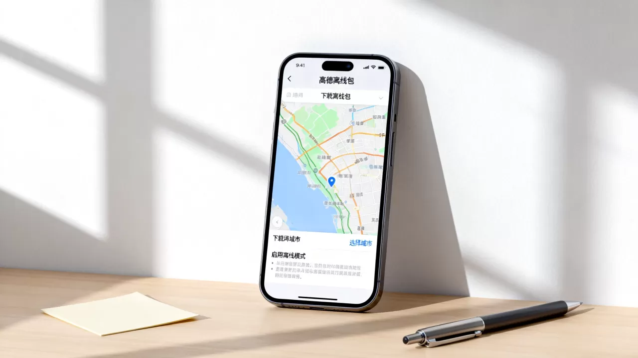 iphone高德地图离线包怎么用，高德地图离线包