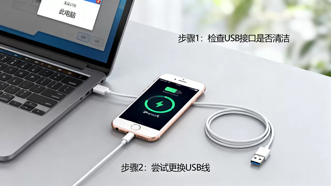 iphone6无法识别usb怎么办，iphone6连电脑没反应