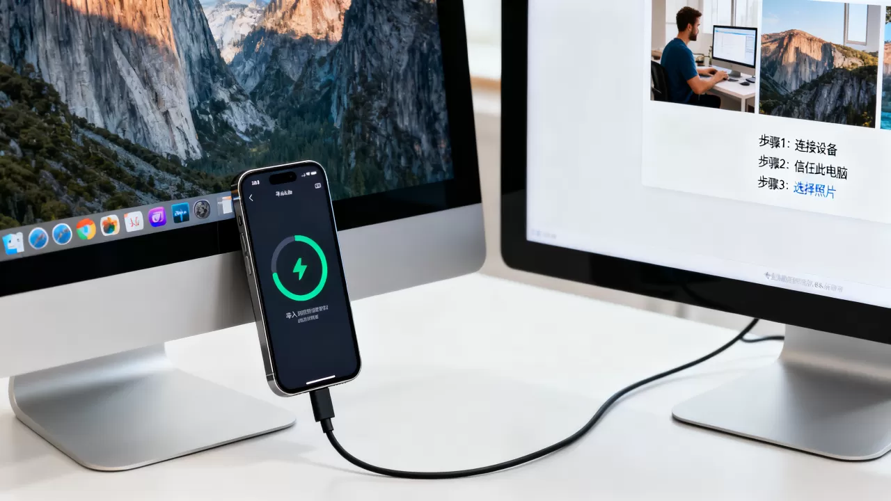 iphone照片来自我的电脑怎么导入，iphone导入电脑照片