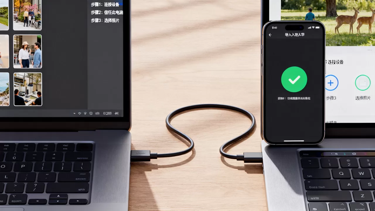 iphone照片来自我的电脑怎么导入，iphone导入电脑照片
