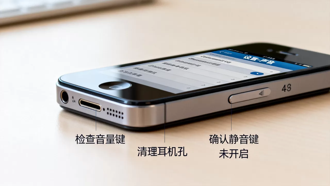 iphone4s手机没声怎么办，iphone4s没声音