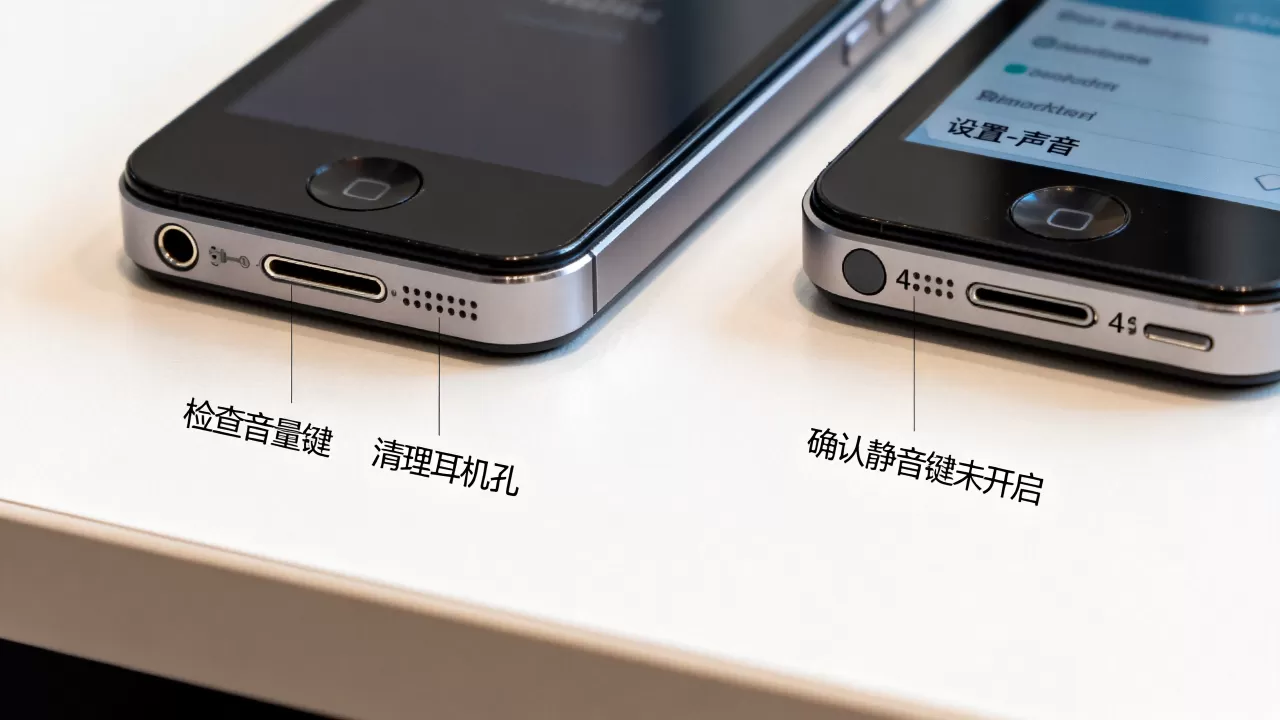 iphone4s手机没声怎么办，iphone4s没声音