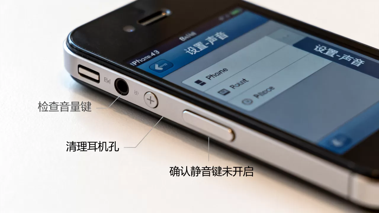 iphone4s手机没声怎么办，iphone4s没声音