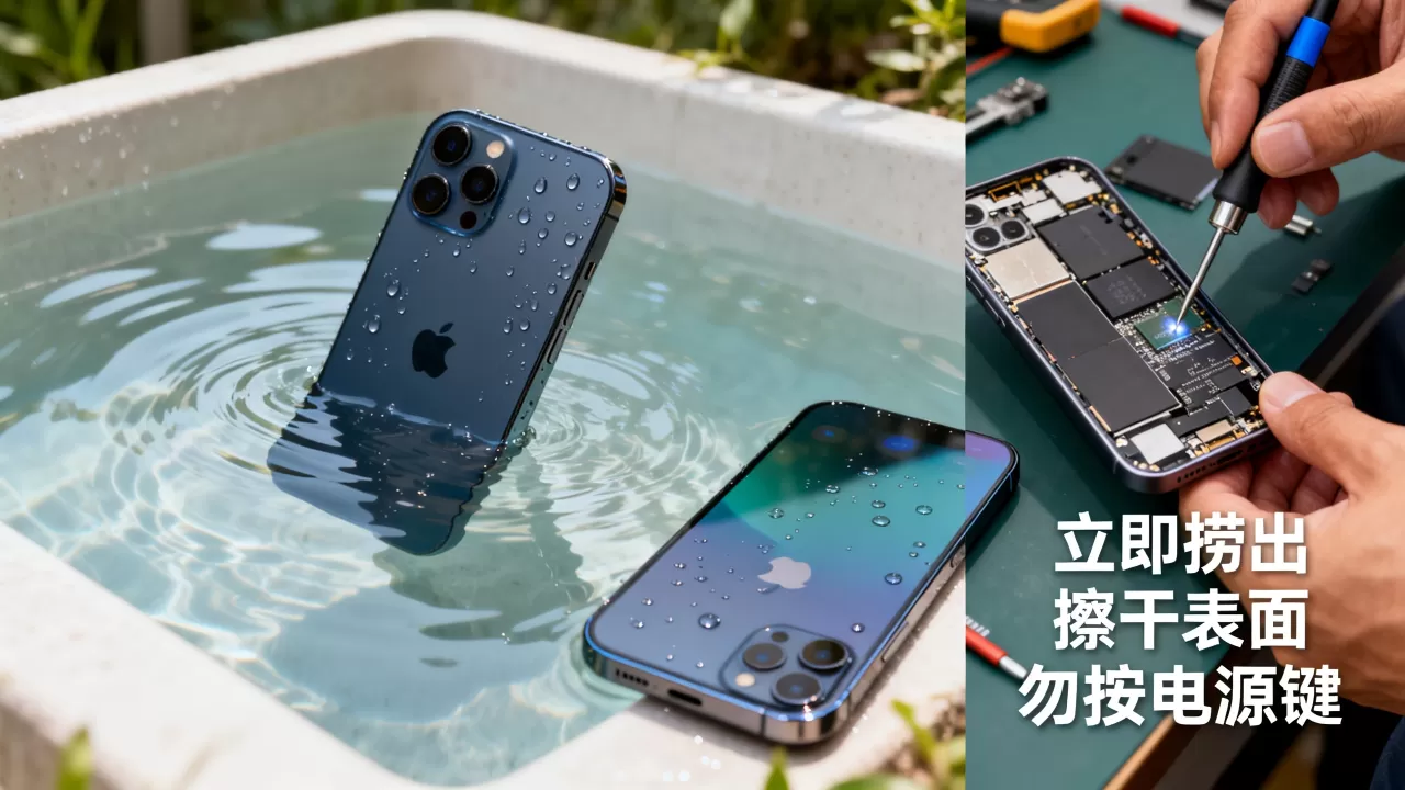 iphone掉水里了还能用吗，iphone进水维修