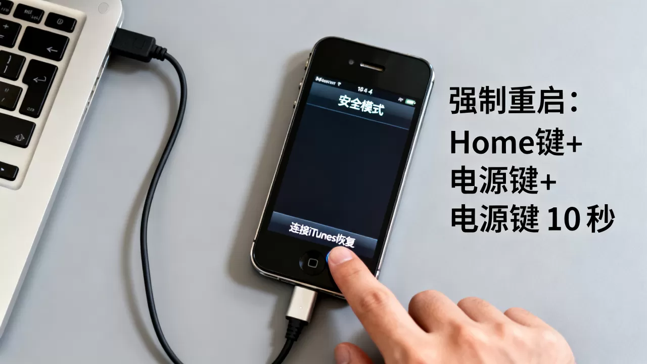 iphone4进入安全模式怎么办，iphone4进入安全模式