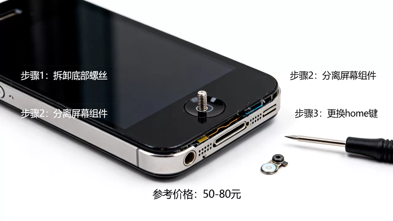 iphone4更换home键多少钱，iphone4更换home键教程