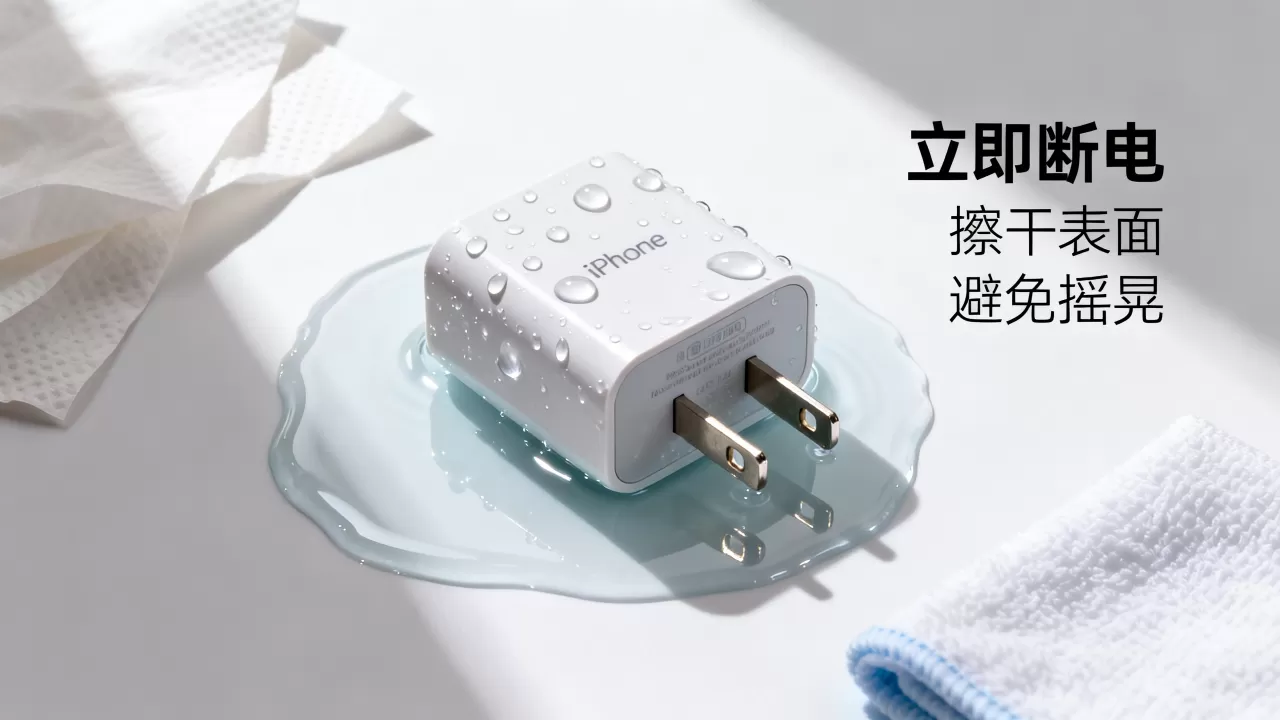 iphone充电器进水怎么办，iphone充电器进水