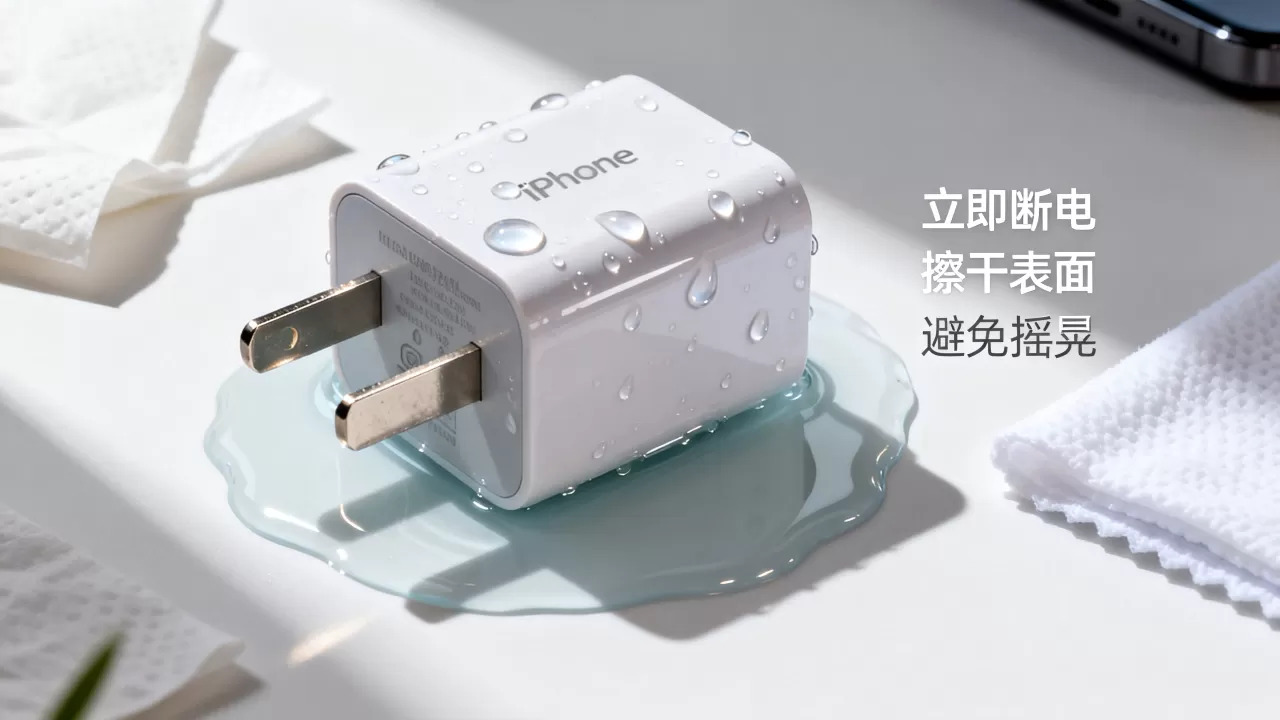iphone充电器进水怎么办，iphone充电器进水