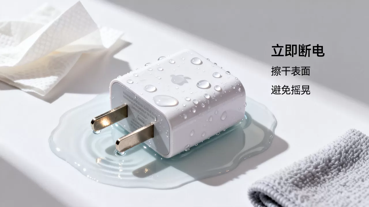 iphone充电器进水怎么办，iphone充电器进水