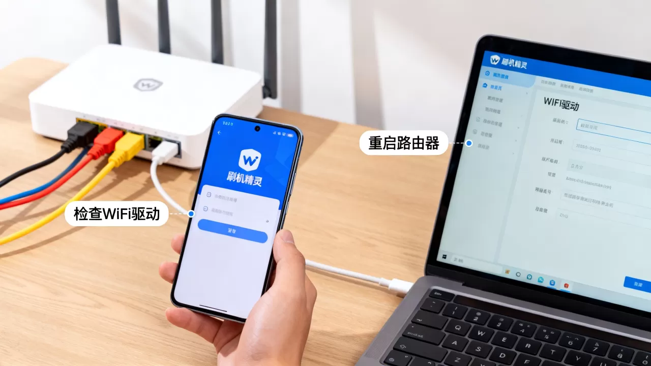 刷机精灵连不上WiFi怎么办，刷机精灵WiFi驱动