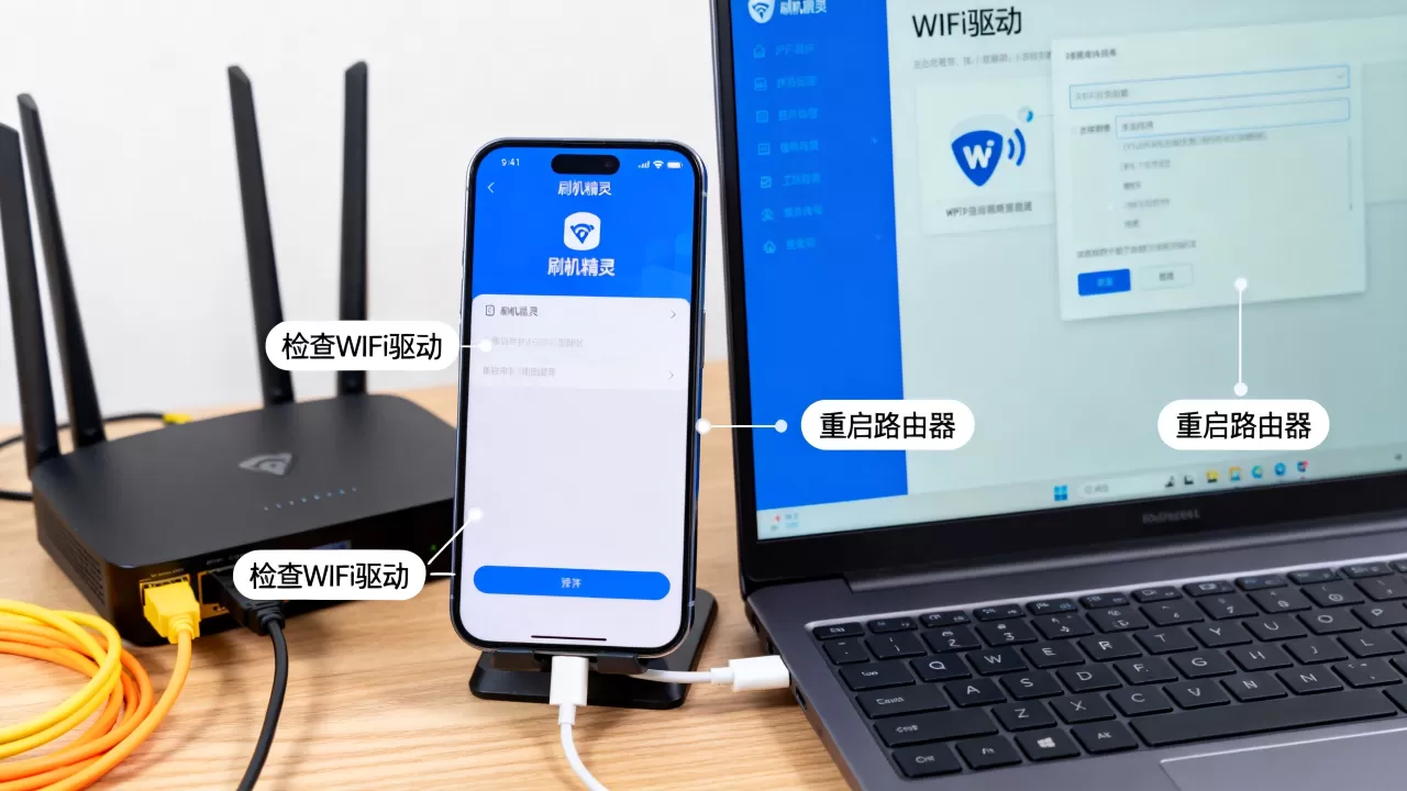 刷机精灵连不上WiFi怎么办，刷机精灵WiFi驱动