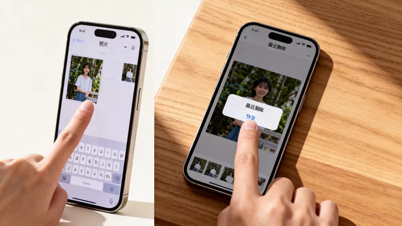 怎么打开iphone的照片，怎么恢复最近删除的照片？