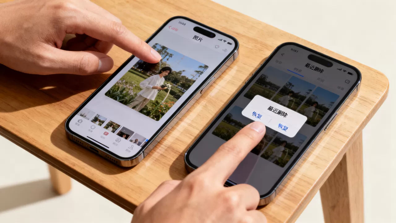 怎么打开iphone的照片，怎么恢复最近删除的照片？