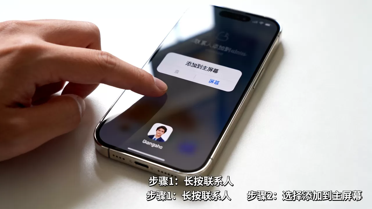 iPhone联系人怎么添加到桌面，iPhone联系人桌面图标怎么设置