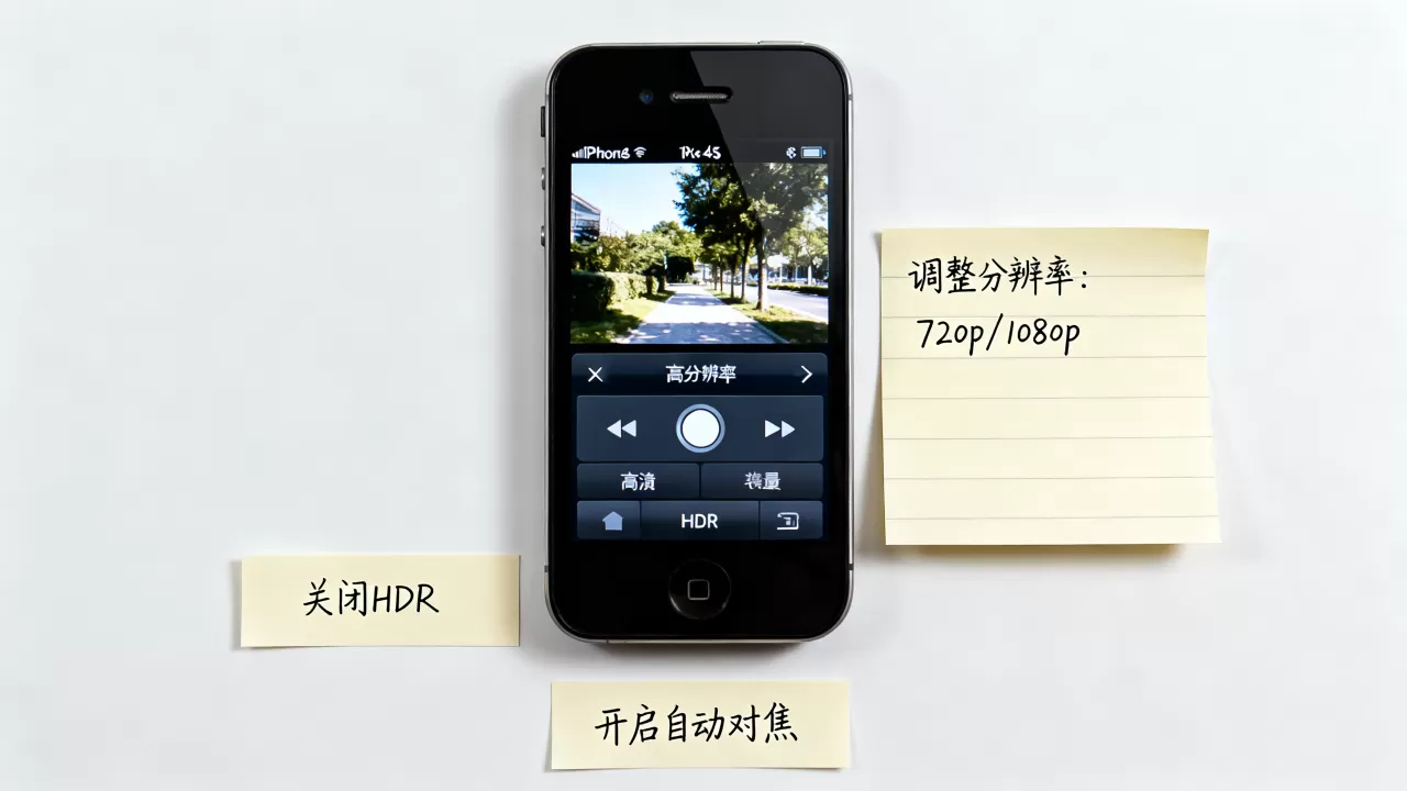 iPhone4s录像模糊怎么办，iphone4s录像设置技巧
